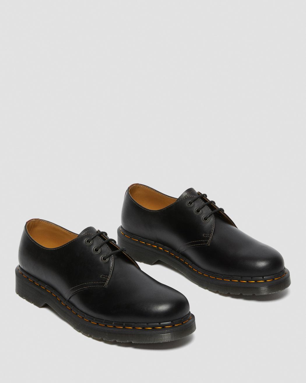 Dr. Martens 1461 Black & Brown Abruzzo WP Leather Oxford Shoes - Waterproof & Durable for Work, Casual & Outdoor Wear