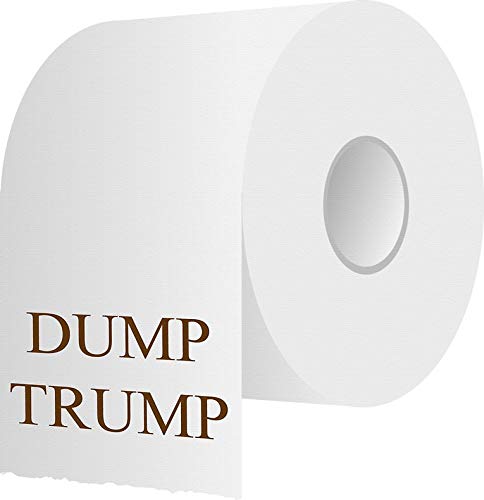 Funny DUMP TRUMP Political Toilet Paper Sticker - 5