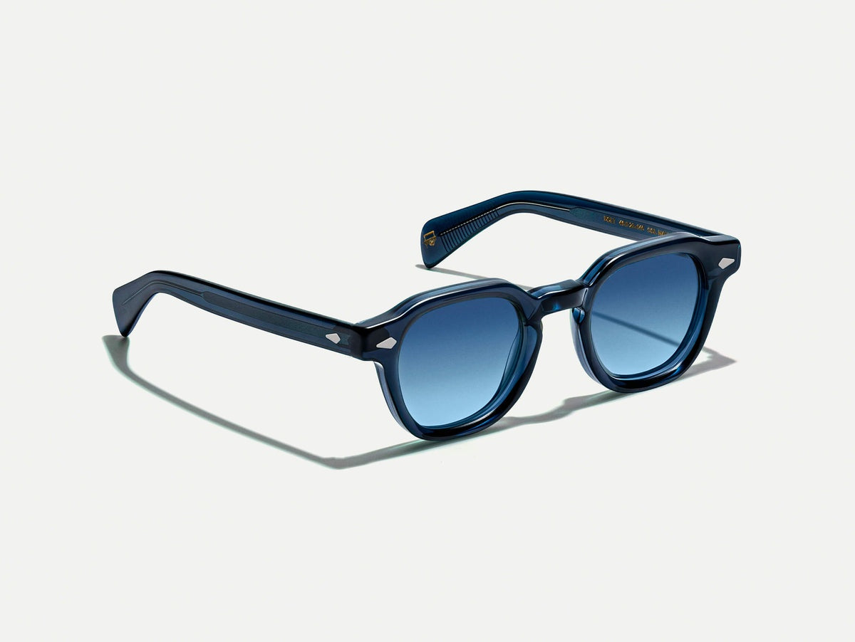 Moscot Dolt Navy Blue Denim Eyeglasses Frame - Size 46 - Classic Retro Style for Men & Women - Perfect for Daily Wear, Office & Fashion Outfits