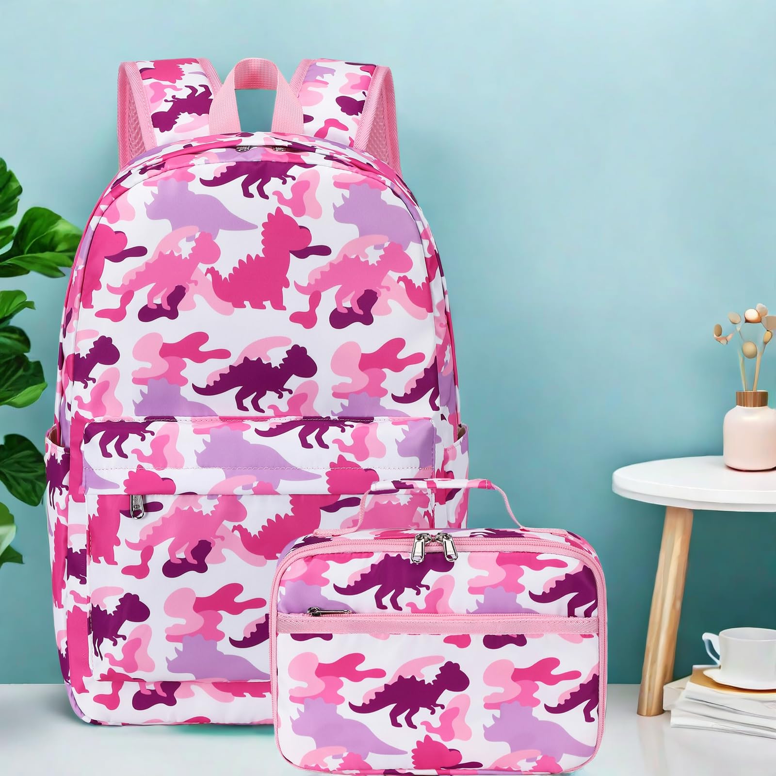 LEDAOU Kids School Backpack with Lunch Box - Waterproof Book Bag for Boys & Girls, Kindergarten & Preschool Toddler Backpack - Perfect for School, Travel & Outdoor Activities