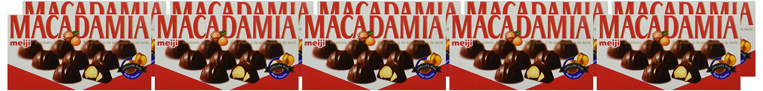 Meiji Choco Macadamia Chocolate Covered Macadamia Nuts, 2.36-Ounce (Pack of 10) - Perfect for Gifts, Office Snacks & Dessert Platters