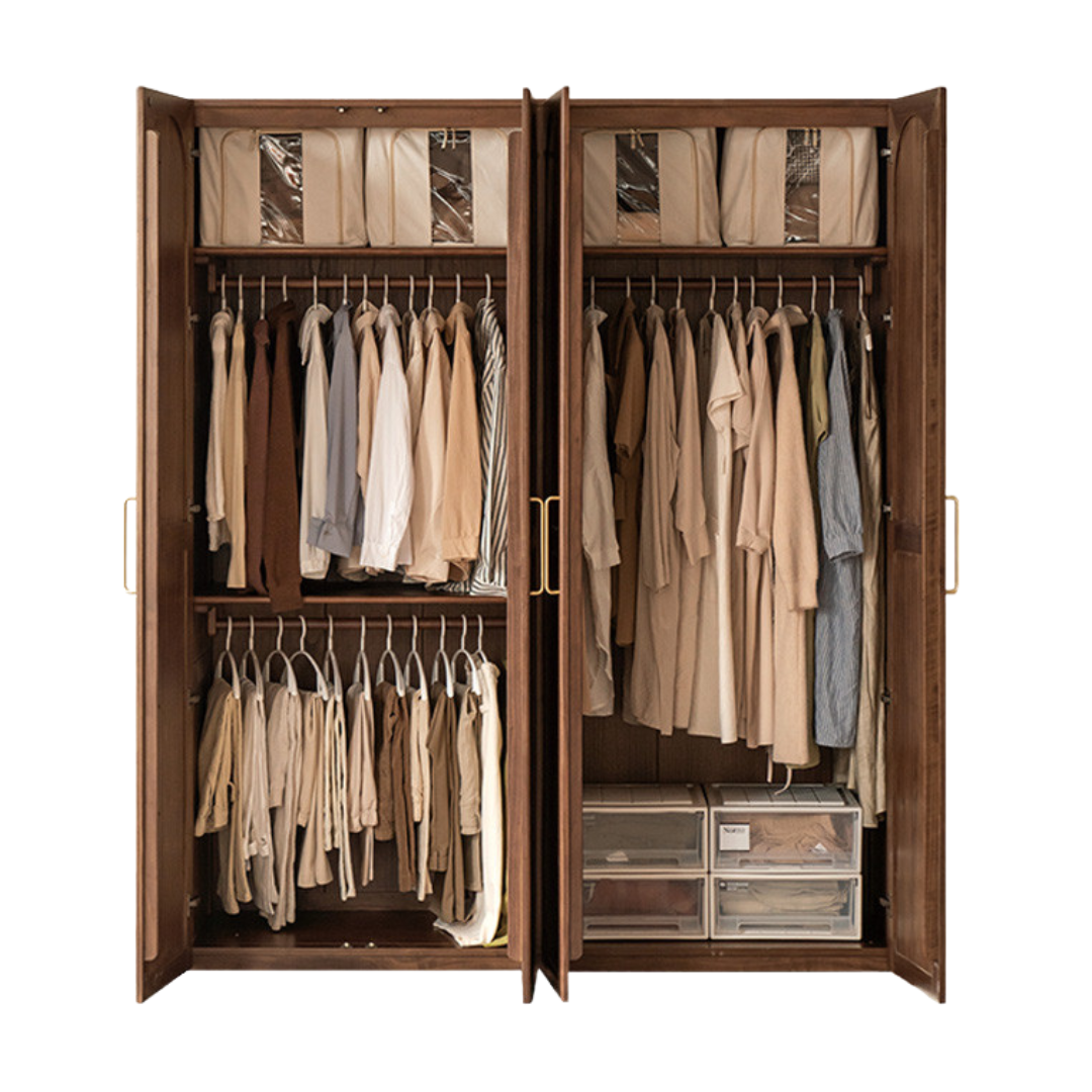 70.8x23.2x86.6 inch / 180x59x220 сm / Rich Dark Walnut color / wardrobe