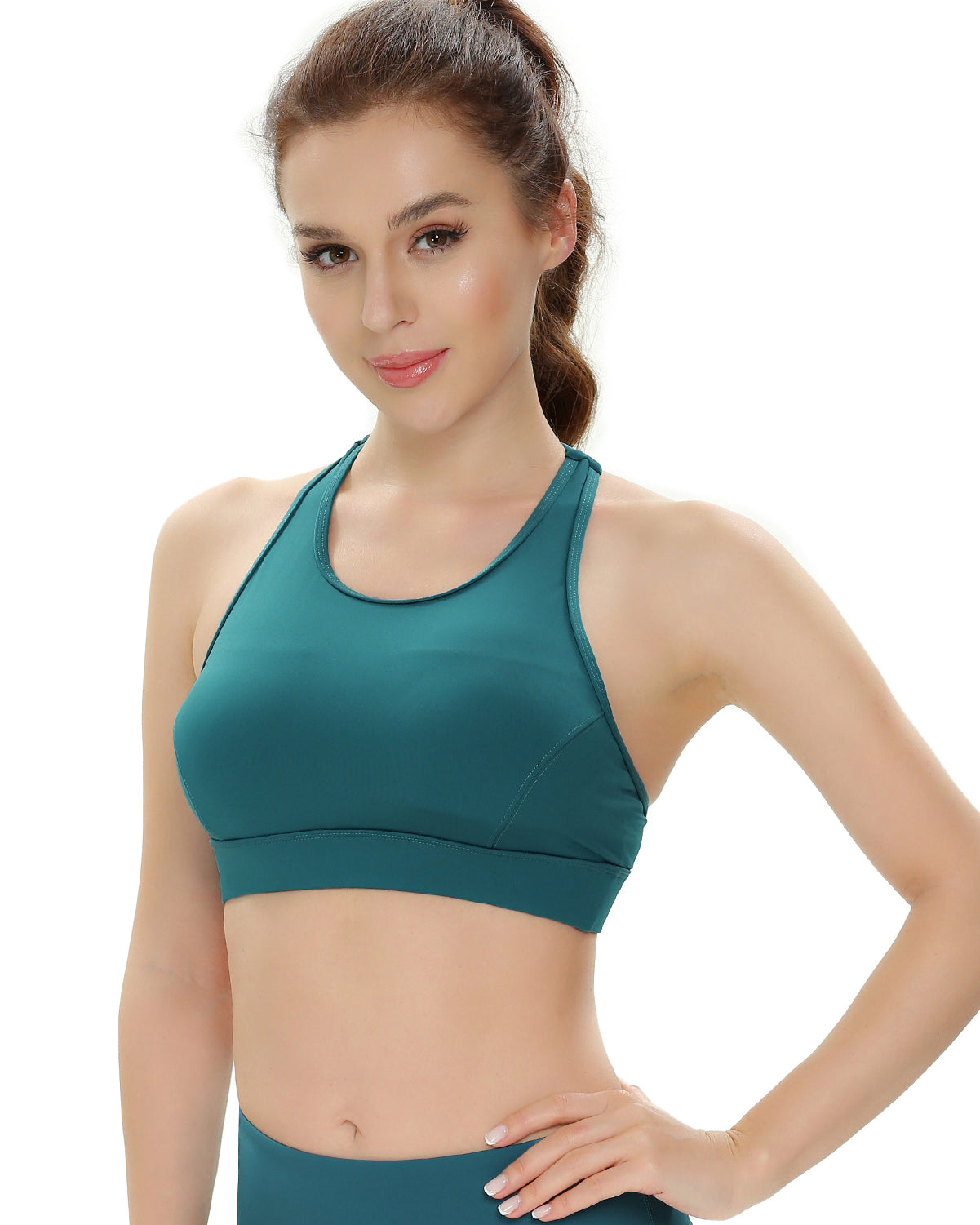 Wireless Sports Bra with Phone Pocket - Comfortable Workout Top for Running, Yoga & Gym - Secure Storage for Smartphones During Exercise