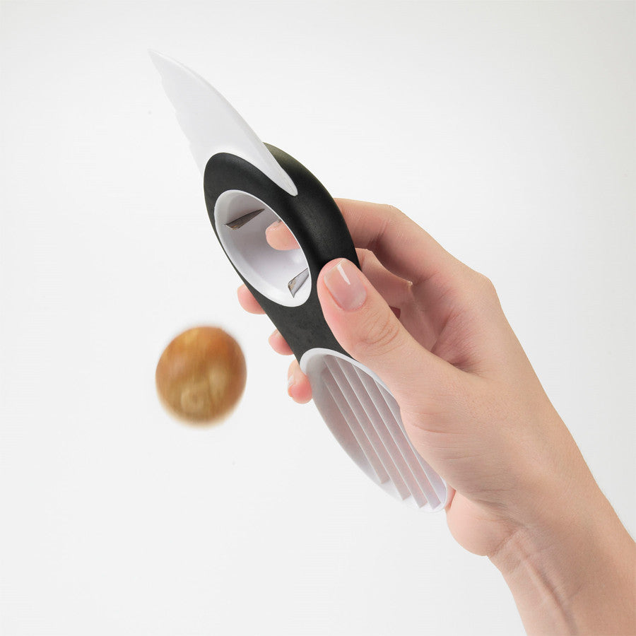 3-in-1 Avocado Slicer Tool - Stainless Steel Cutter, Pitter & Peeler - Perfect for Guacamole, Salads & Healthy Snacks - Kitchen Gadget for Avocado Lovers