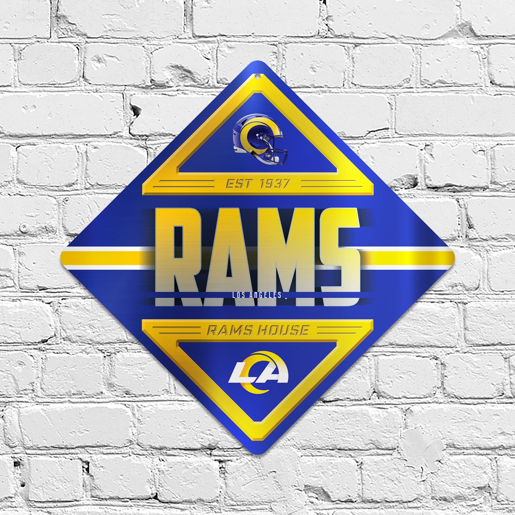 NFL Football Metal Sign 16.5x16.5 Inch - Officially Licensed Team Logo Wall Decor for Sports Fans - Perfect for Man Cave, Bedroom, Office & Game Room Decorations