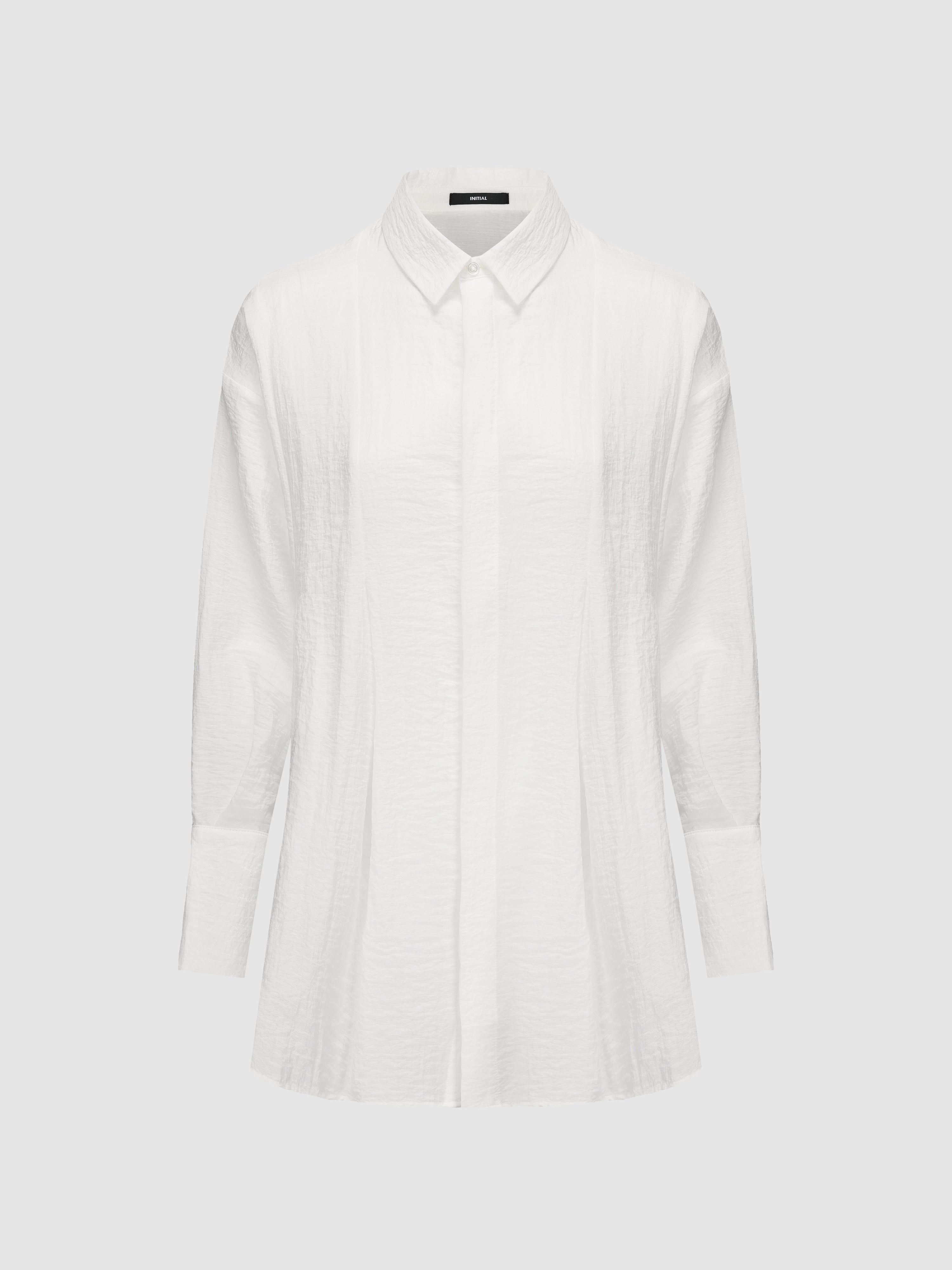 Elegant Pleated Flare Shirt for Women - Stylish Casual & Office Wear - Perfect for Work, Dates & Special Occasions