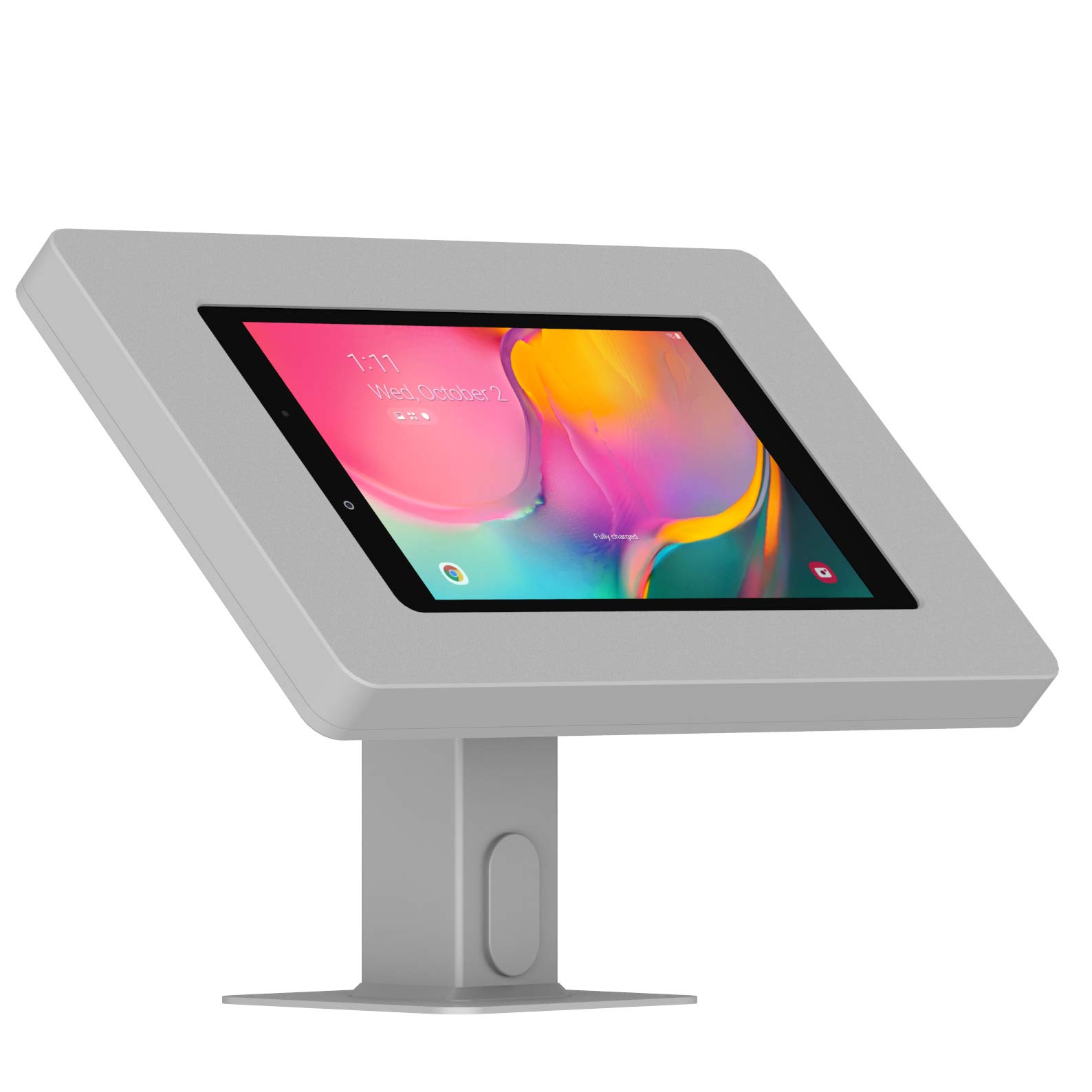 VidaMount Light Grey Tablet Stand & Rotating Tilting Desk Mount Bundle - Compatible with Samsung Galaxy Tab A 8.0 (2019) - Perfect for Office, Home & Bedroom Use