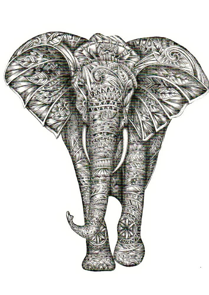 Realistic Elephant Temporary Tattoos for Adults & Kids - Waterproof Fake Body Art Stickers - Perfect for Parties, Festivals & Costume Events