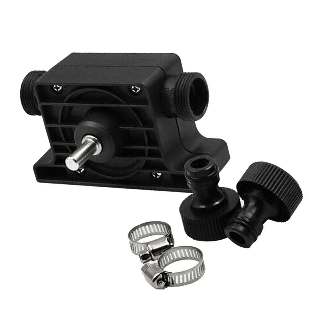 8MM Electric Hand Drill Pump - Self Priming Water Transfer Pump for Oil, Fluid & Water - Includes Hose Clamps & 2 Connectors - Compact Household & Garden Pump (Black) - Perfect for DIY Projects, Irrigation & Small Fluid Transfer Tasks