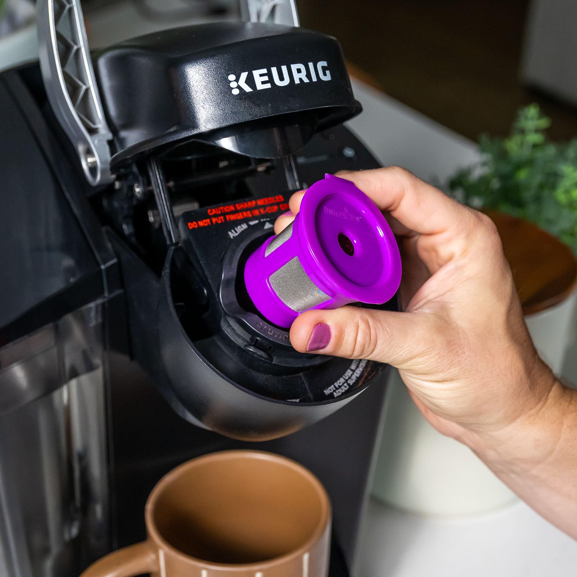 Eco-Friendly Reusable K Cup Coffee Pods 4-Pack with 100 Disposable Paper Filters | Compatible with Keurig & Most Single-Serve Coffee Makers | Perfect for Home, Office & Camping Use