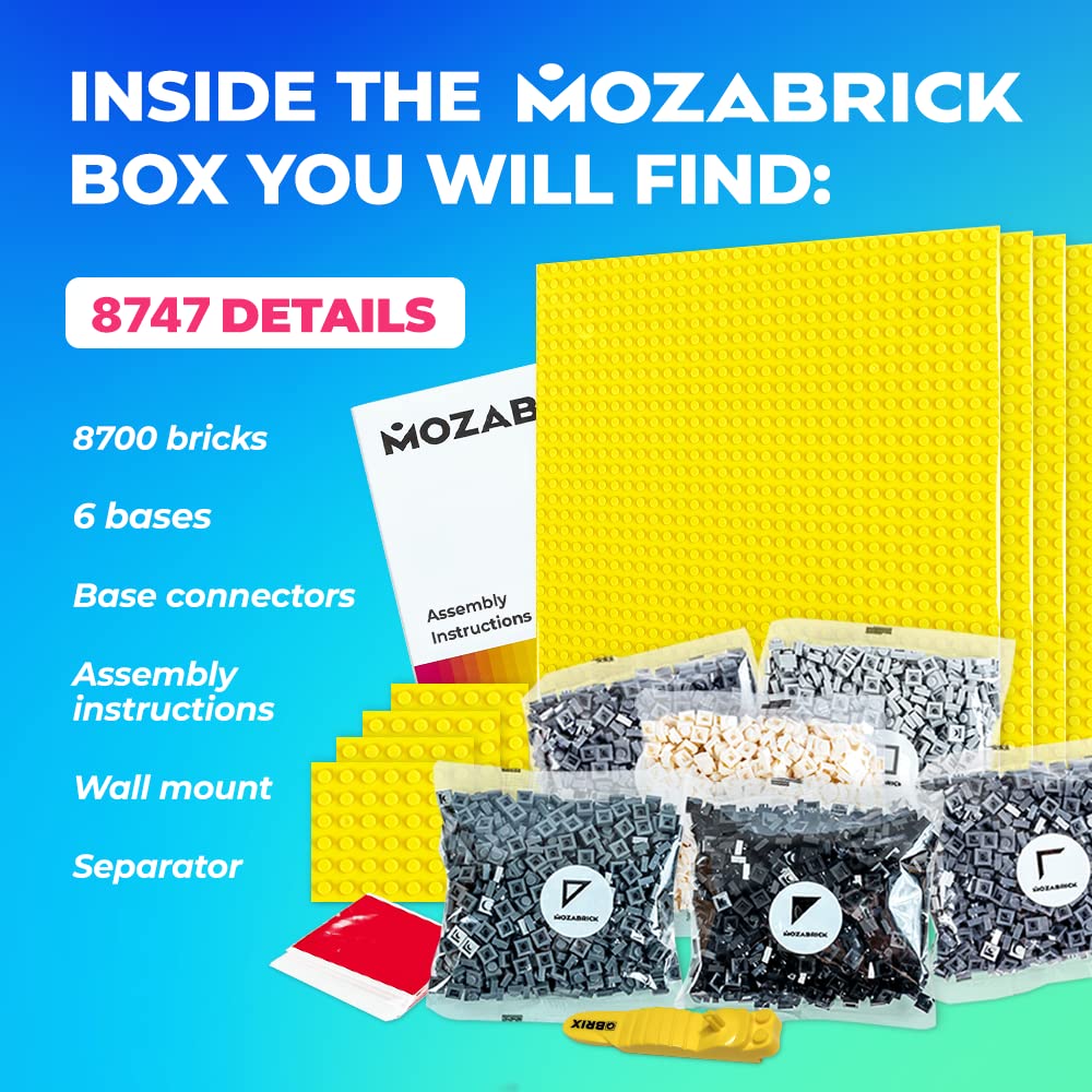 Mozabrick Model M DIY Pixel Art Building Kit - Transform Photos into Custom Mosaic Puzzles with Bricks | Creative Home Decor & Gift for Kids & Adults