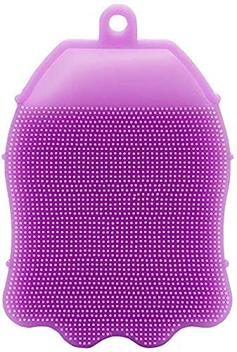 MASTANO Silicone Body Scrubber & Exfoliating Brush - Super Soft Shower Loofah with Rebound Sponge for Deep Cleansing - Skin Care for Women, Men & Kids - Multi Color (Pack of 1) - Perfect for Daily Shower Routine, Spa Day & Sensitive Skin Care