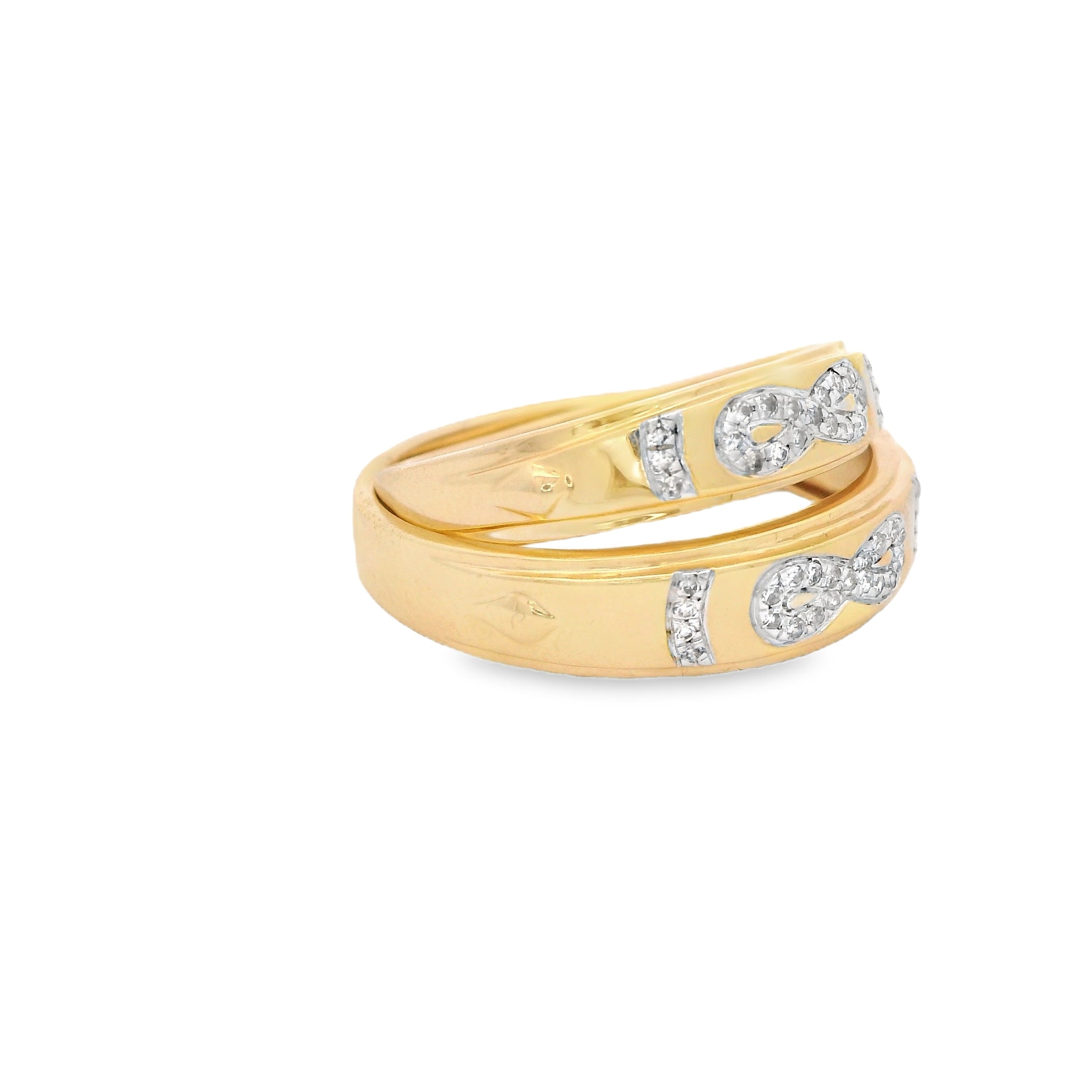 14K Gold Trio Set Square Diamond Rings for Women - Elegant Stackable Wedding Bands, Anniversary & Engagement Jewelry Gift - Perfect for Everyday Wear, Special Occasions & Bridal Stacking