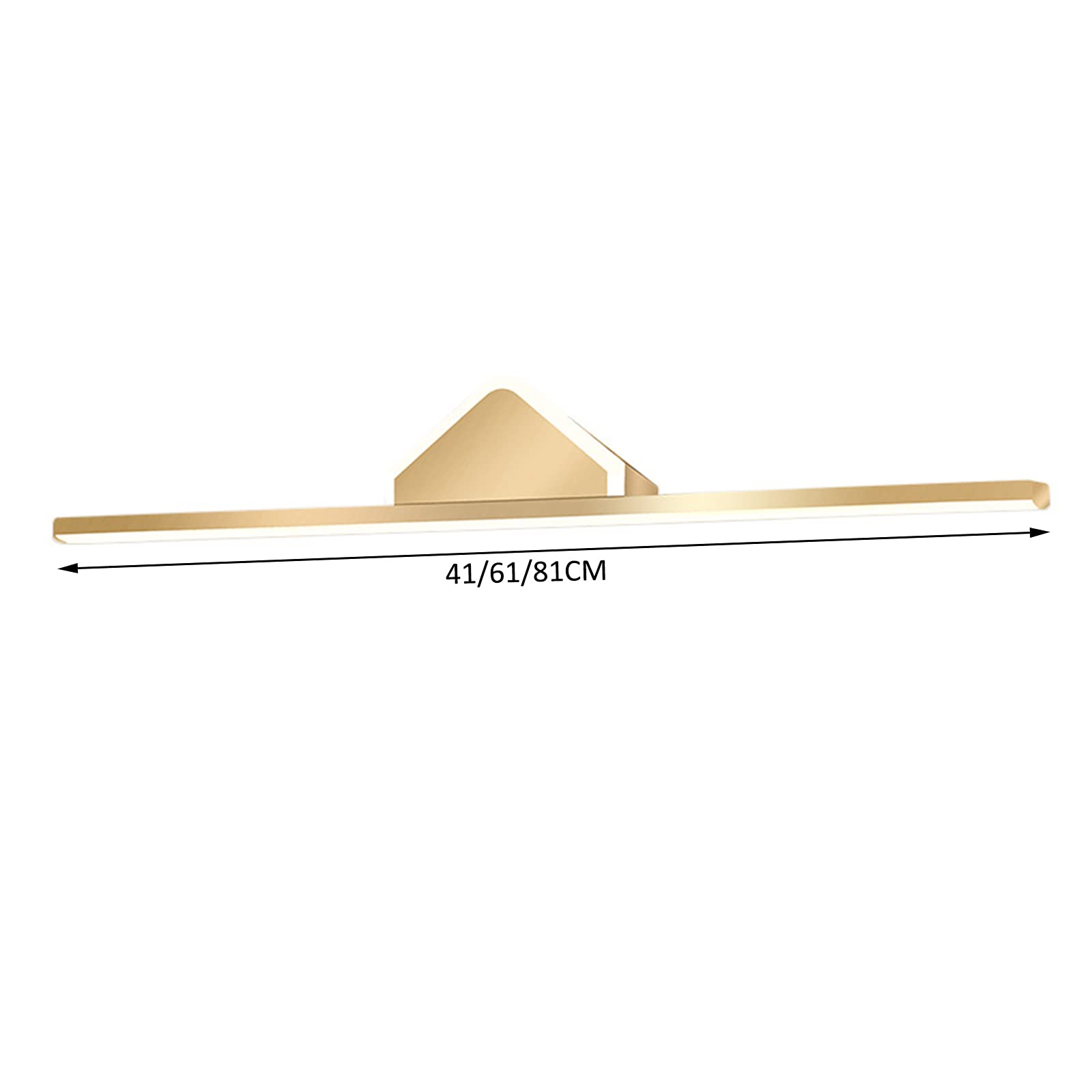 Waterproof LED Bathroom Mirror Lights - Modern Minimalist Strip Lighting for Vanity, Dressing Table & Bathtub - Energy Saving Gold Wall Lamp with Warm White Light (Perfect for Makeup, Shaving & Relaxing Baths)