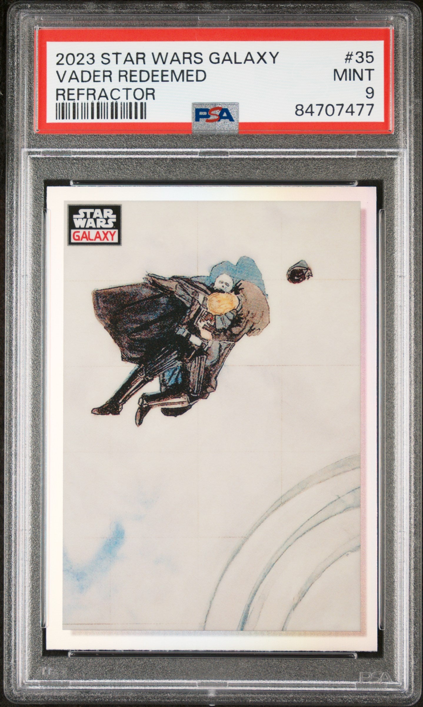 2023 Topps Chrome Star Wars Galaxy Vader Redeemed Refractor #35 PSA 9 Mint Condition - Perfect for Collectors, Display Cases & Star Wars Memorabilia Enthusiasts