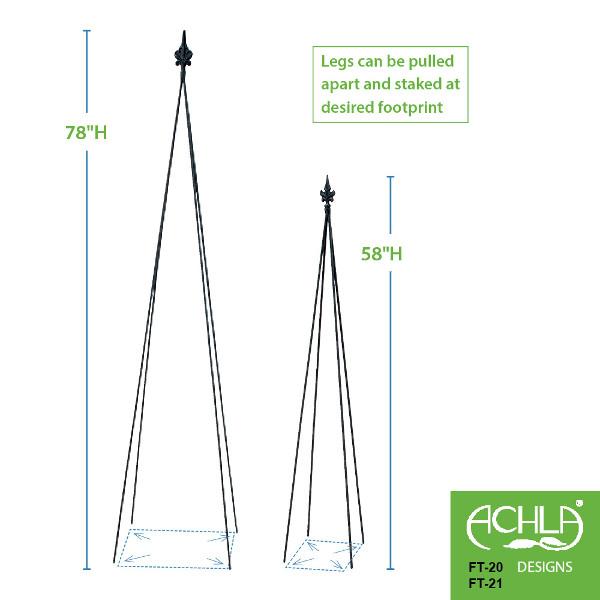 Fleur De Lis Garden Trellises - Elegant Metal Vine Support for Climbing Plants, Roses & Flowers | Perfect for Outdoor Gardens, Patios & Backyard Decor