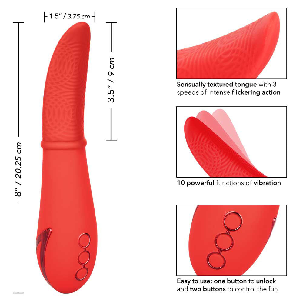 California Dreaming Laguna Beach Lover Clitoral Licking Vibrator - Powerful G-Spot Stimulator for Women, Rechargeable Waterproof Adult Toy - Perfect for Couples Play & Solo Pleasure