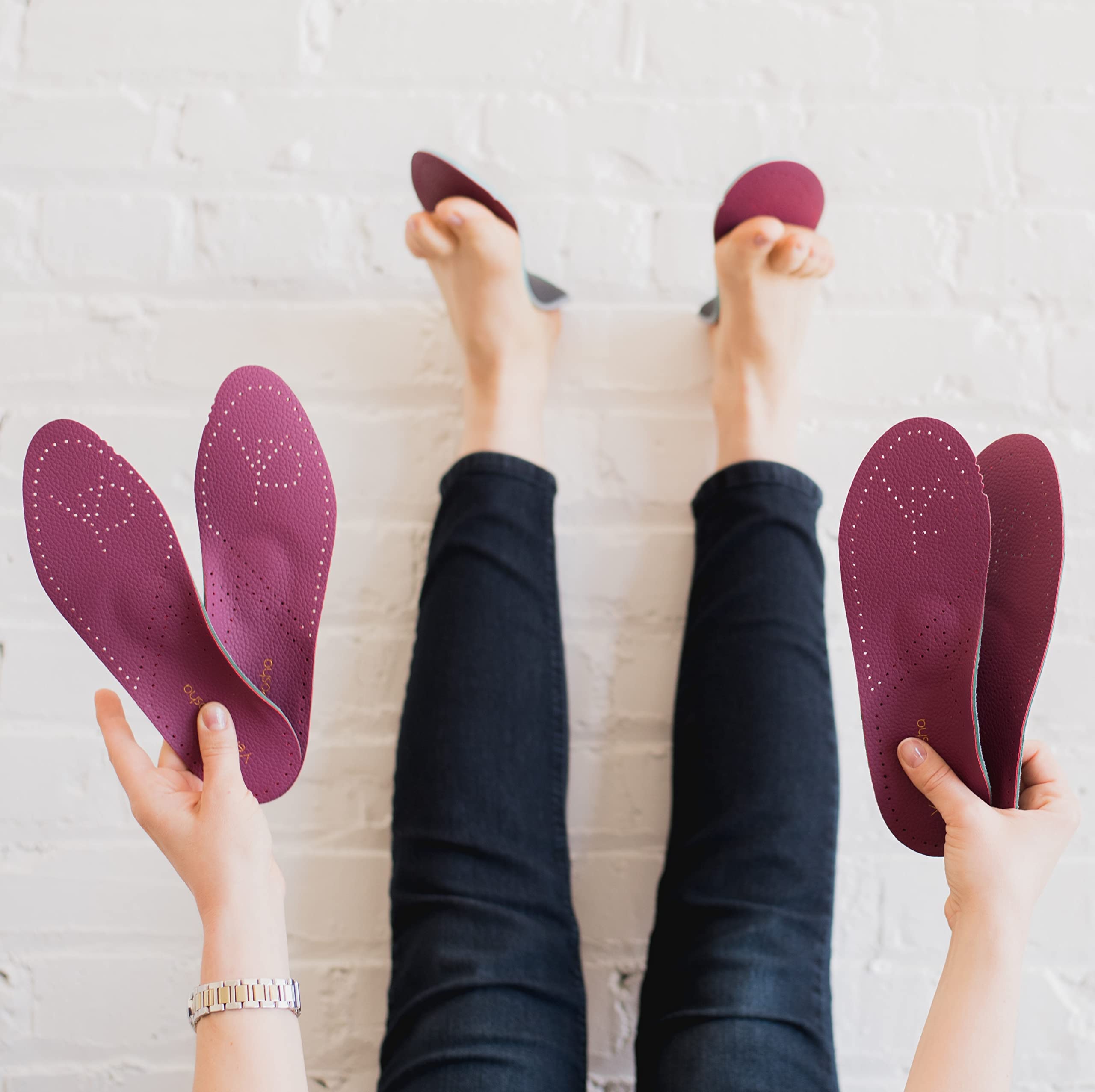Ultra Thin Comfortable Shoe Insoles for Women - Breathable Arch Support Inserts for Flat Feet, Heel Pain Relief - Perfect for Running, Walking, Work & Daily Use (5 Wing Round Toe Design)