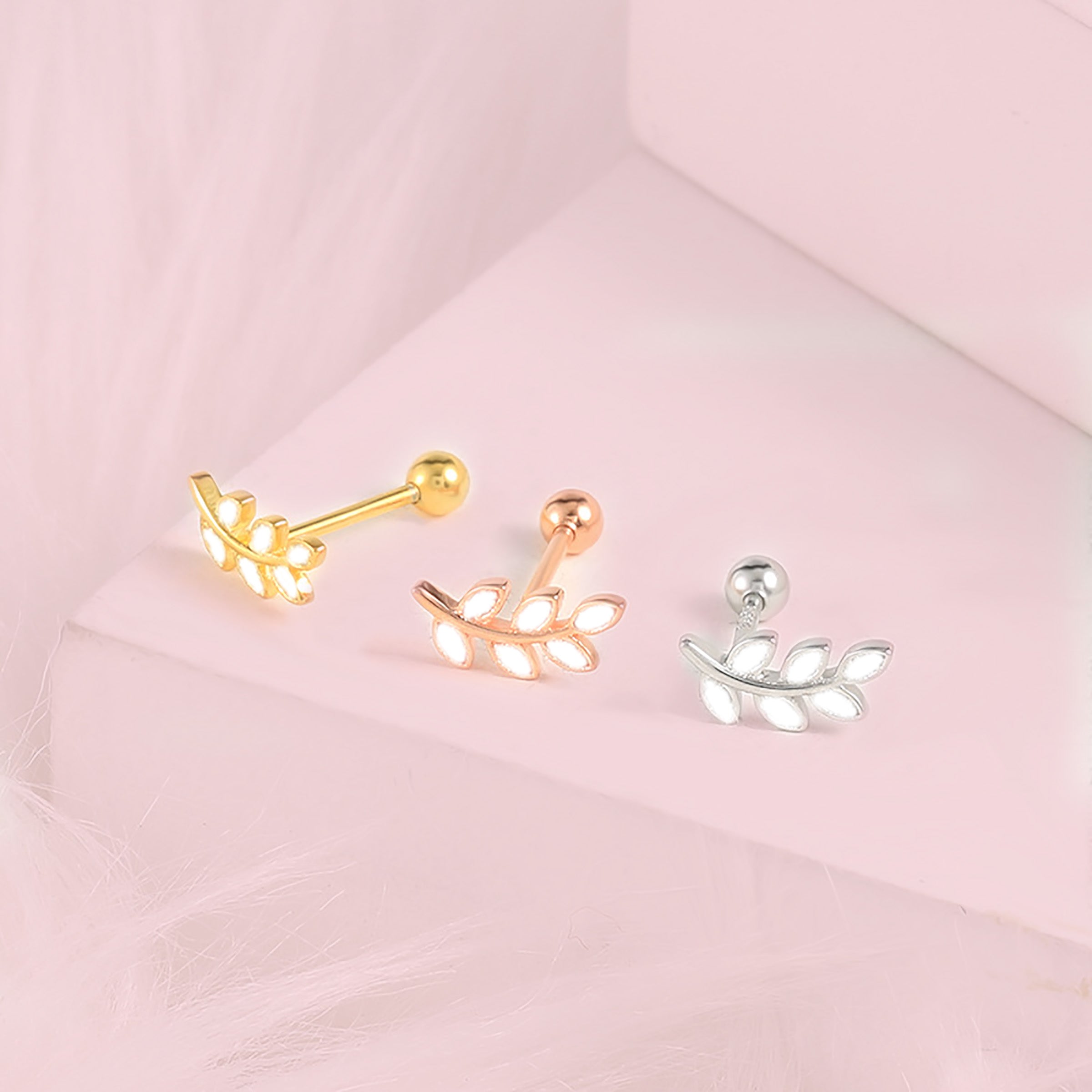 Golden Laurel Breastmilk Earrings - Dainty Gold Breastfeeding Jewelry for Moms - Perfect for Nursing, Pumping & Motherhood Gifts