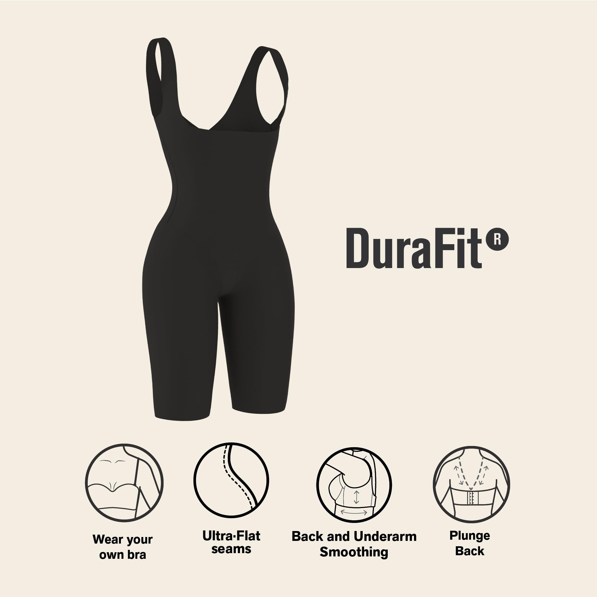 Leonisa Women's Shapewear Bodysuit - Tummy Control & Slimming Full Body Shaper for Everyday Wear, Workout & Special Occasions