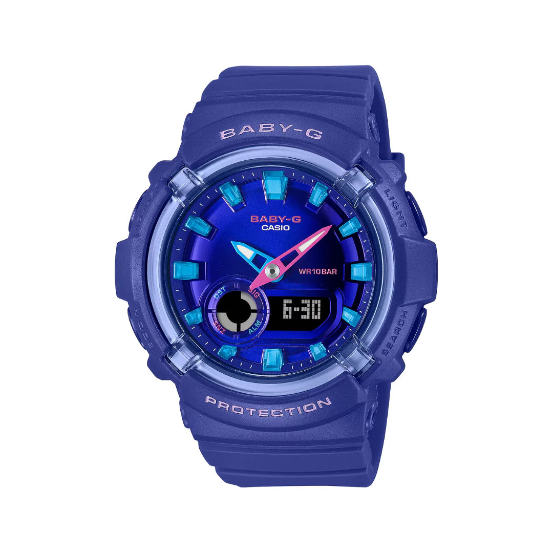 Casio Baby-G BGA-280DN-2ADR Purple Resin Strap Analog-Digital Women's Watch - Sporty & Stylish for Active Lifestyles, Gym, Running & Outdoor Adventures