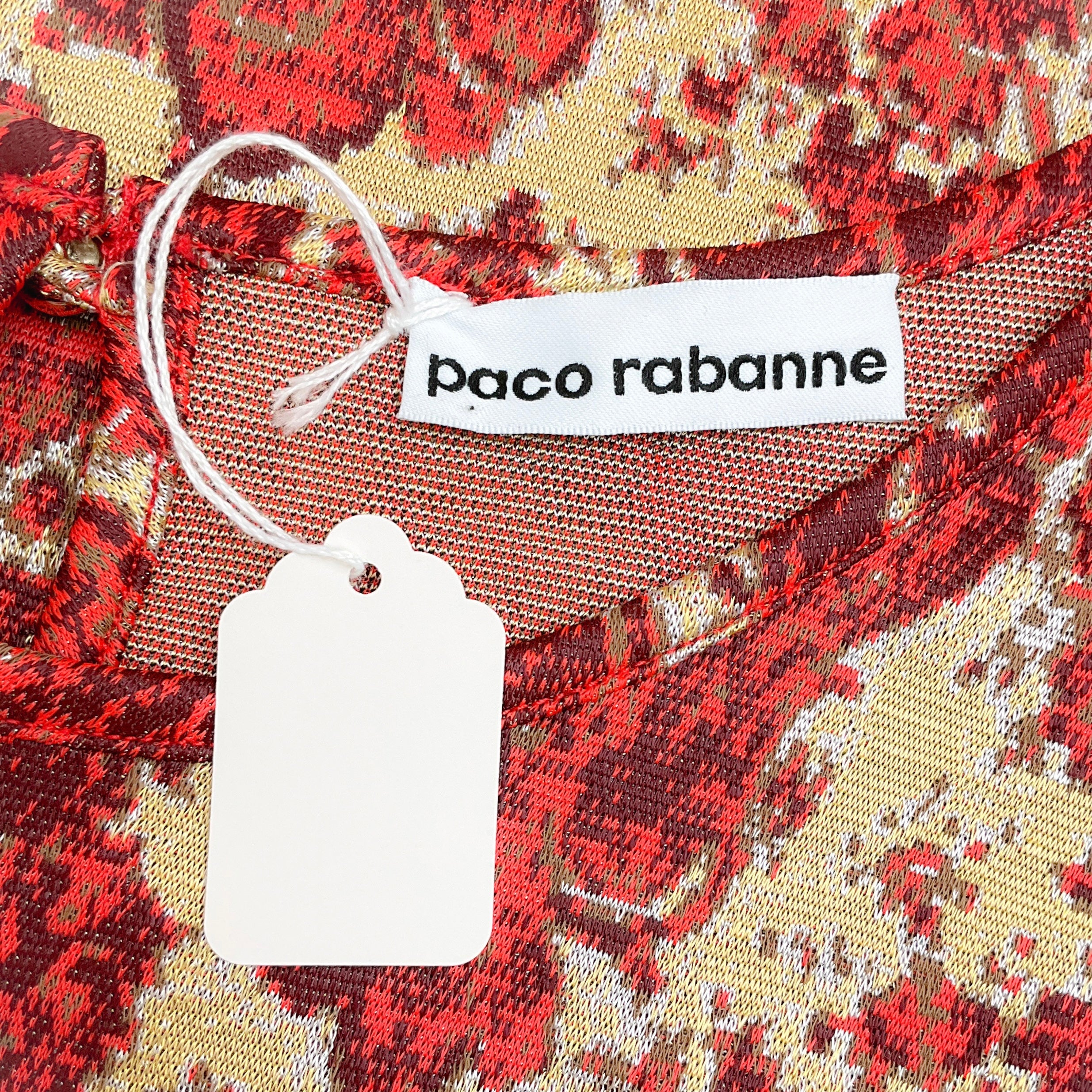 Paco Rabanne Coral Jacquard Knit Maxi Dress for Women - Elegant Floral Print Summer Beach Dress for Parties, Weddings & Vacations
