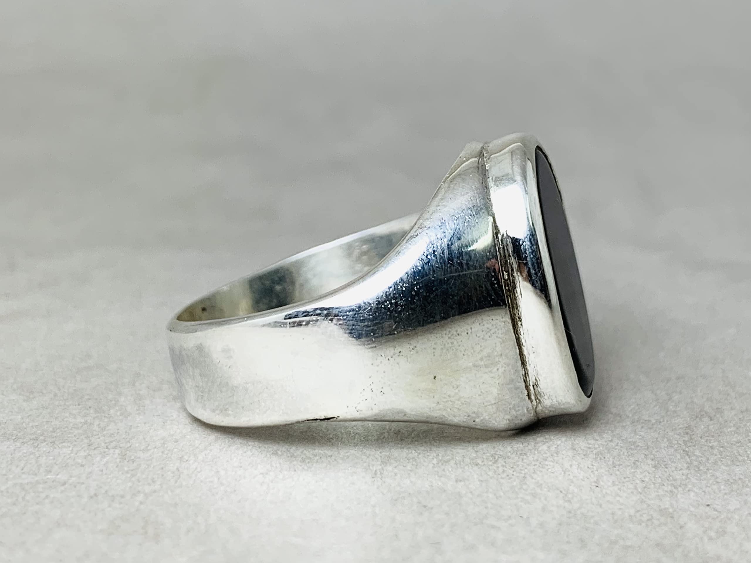 Black Onyx Ring for Men & Women - 925 Sterling Silver Handmade Gemstone Band - Natural Onyx Jewelry for Everyday Wear, Gifts & Special Occasions