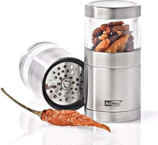 Premium Chili and Spice Grinder - Adjustable Coarseness for Freshly Ground Peppers, Seasonings & Herbs - Perfect for Cooking, BBQ, Salads & Home Kitchen Use