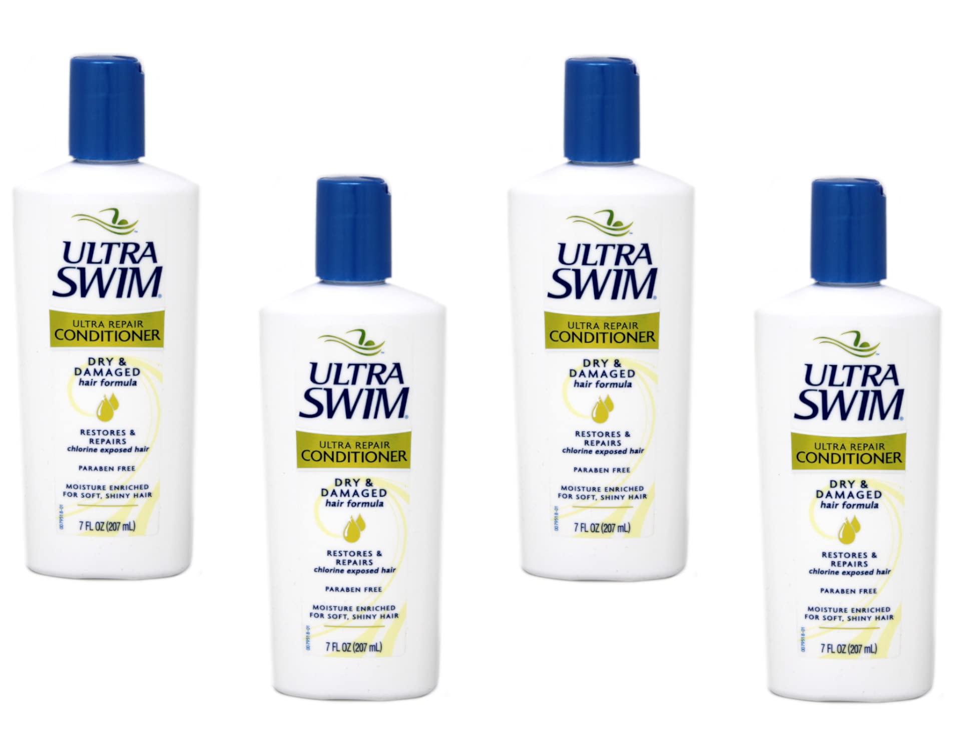 UltraSwim Chlorine Removal Conditioner for Swimmers - 7 oz Bottle (Pack of 4) - Post-Swim Hair Repair & Moisturizing - Perfect for Pool, Beach & Competitive Swimming