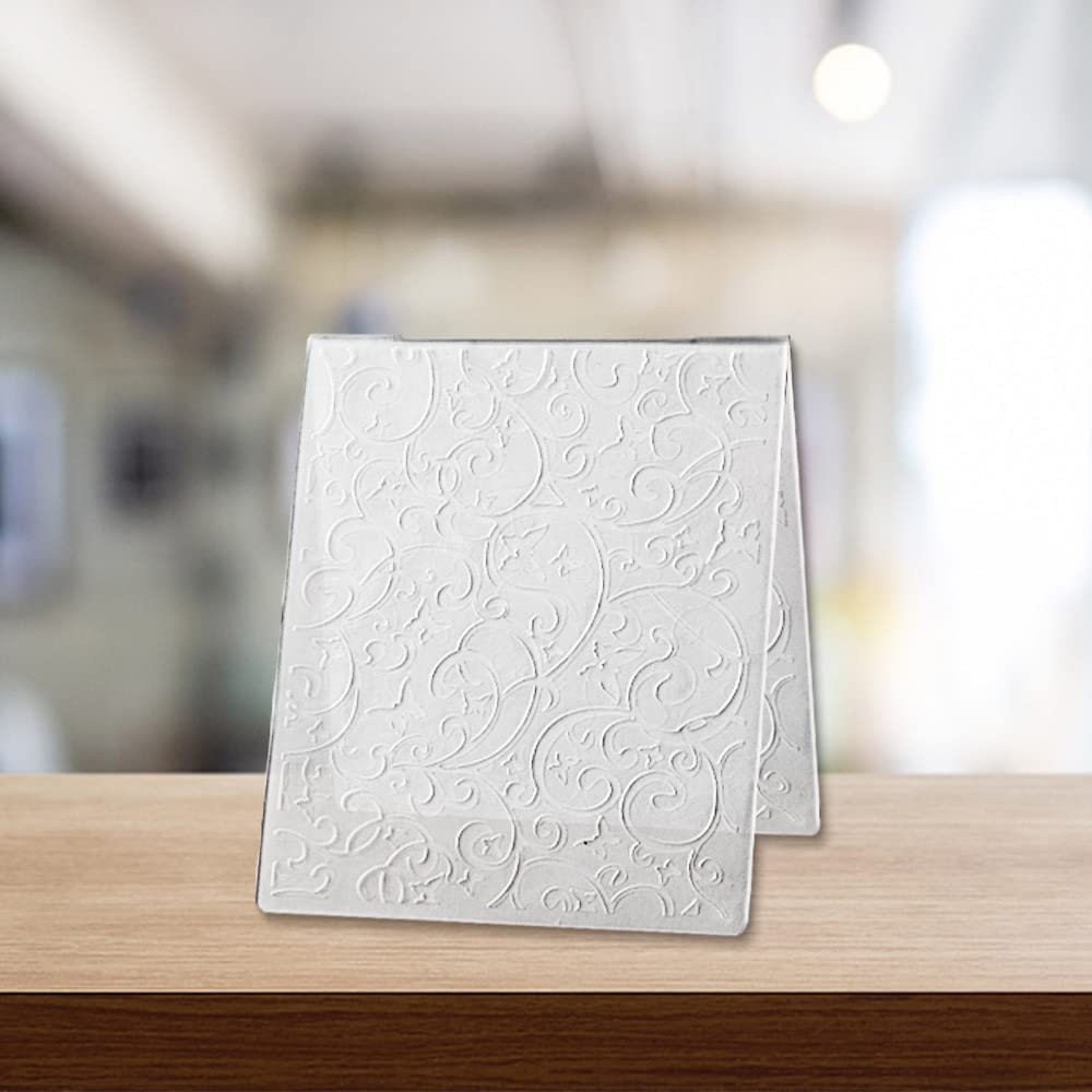 3D Butterfly Embossing Folders for Card Making - 6x4.8 Inch Lace Plastic DIY Craft Templates with Vines Leaves Design - Perfect for Scrapbooking, Photo Albums & Handmade Greeting Cards