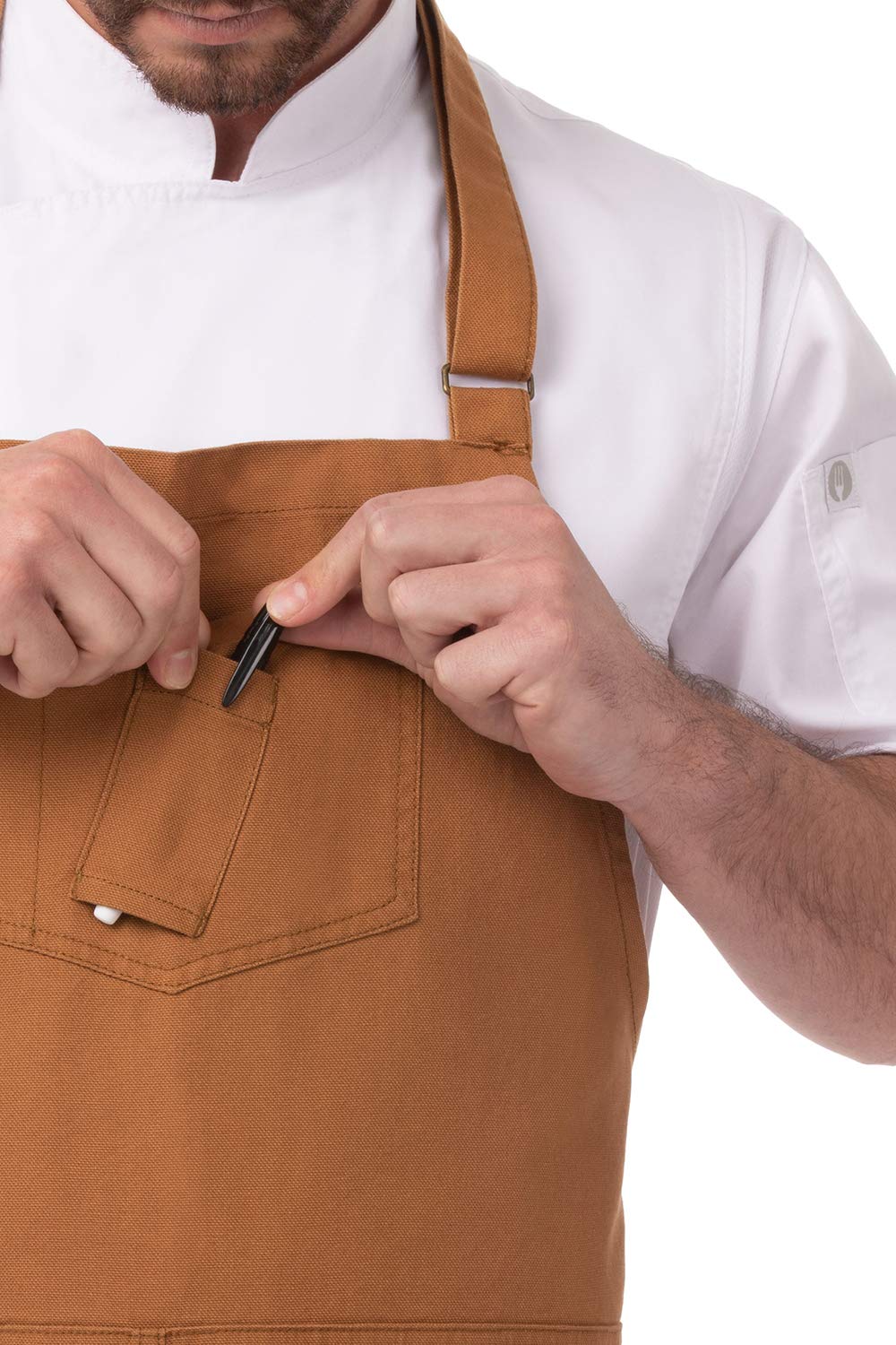 Chef Works Custom Unisex Rockford Bib Apron - Professional Kitchen & BBQ Cooking Apron for Chefs, Cooks & Grill Masters