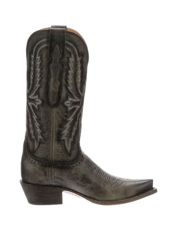 Lucchese Women's MARCELLA Western Boots in Anthracite Grey - Stylish Cowgirl Boots for Riding, Country Fashion & Everyday Wear (Model M5066.S54)