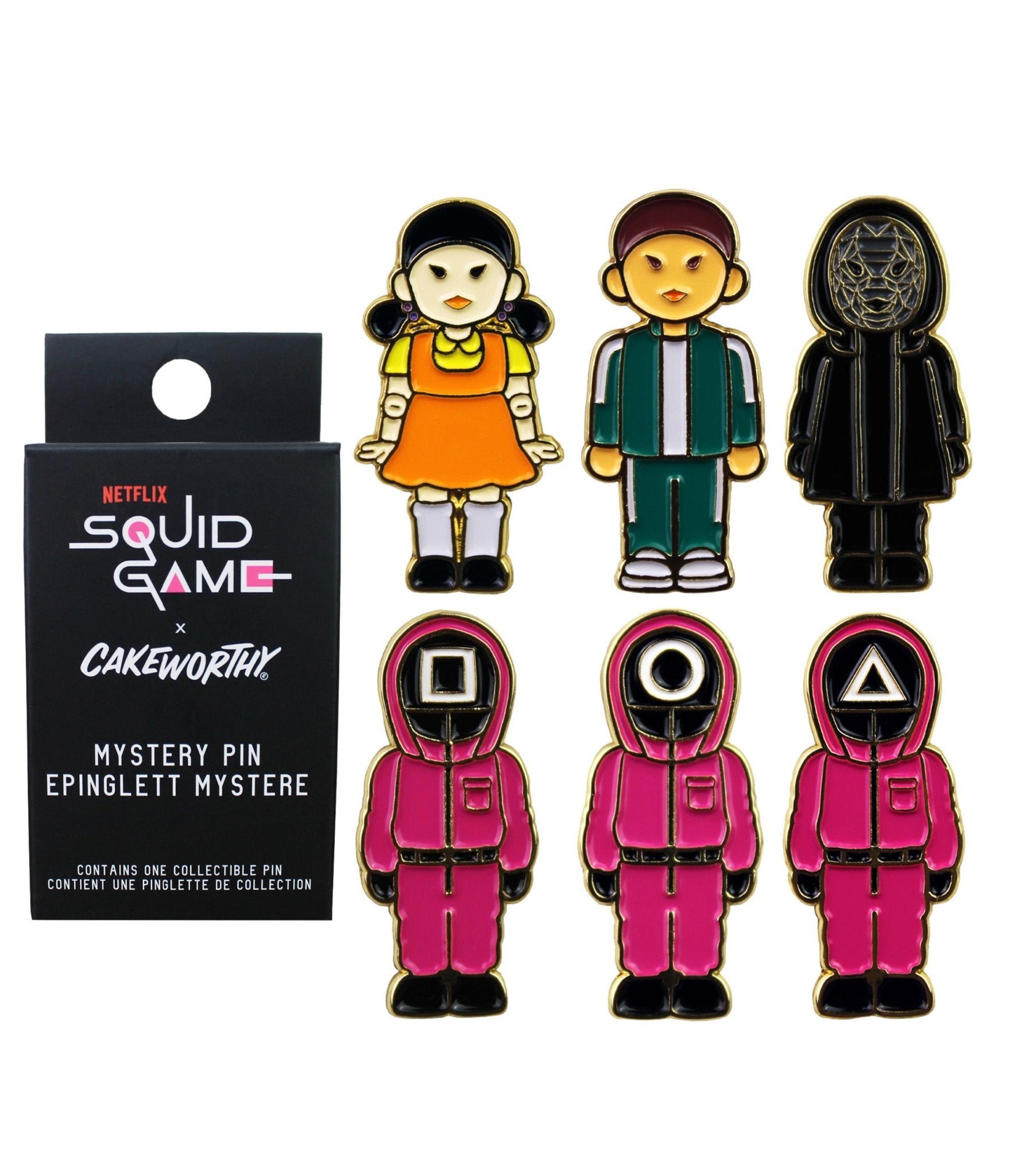Squid Game 2 Blind Box Pin Set by Cakeworthy - Collectible Mystery Pins for Fans, Gift for K-Drama Lovers - Perfect for Cosplay, Conventions & Pop Culture Collections