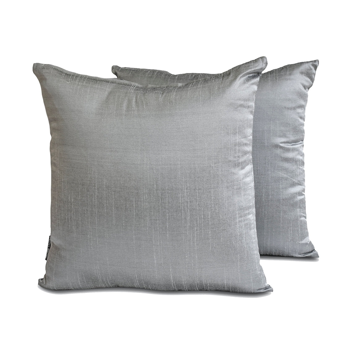 Luxury Beige Art Silk Throw Pillow Covers - Set of 2 - Elegant Home Decor for Sofa, Bed & Living Room
