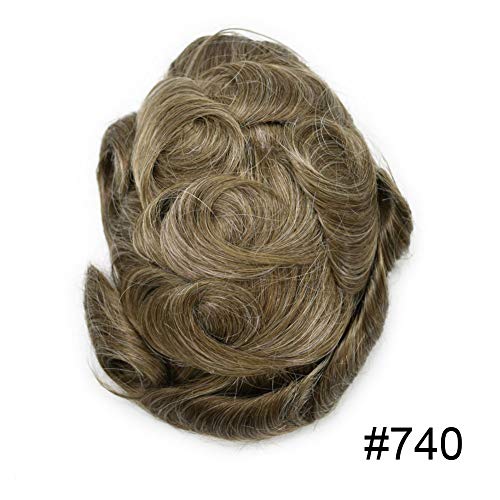 #740 7# VERY LIGHT BROWN WITH 40% SYNTHETIC GREY-100% medium light to medium density