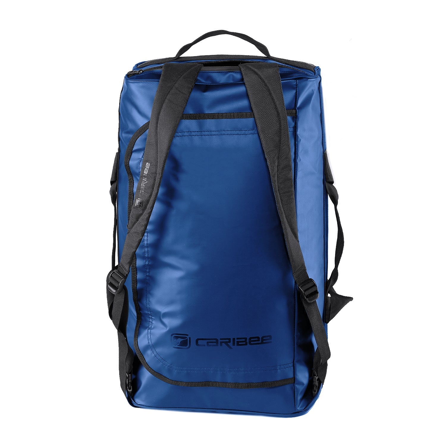 Caribee Titan 50L Waterproof Travel Duffle Bag with Backpack Straps - Blue - Perfect for Camping, Hiking, Gym & Outdoor Adventures