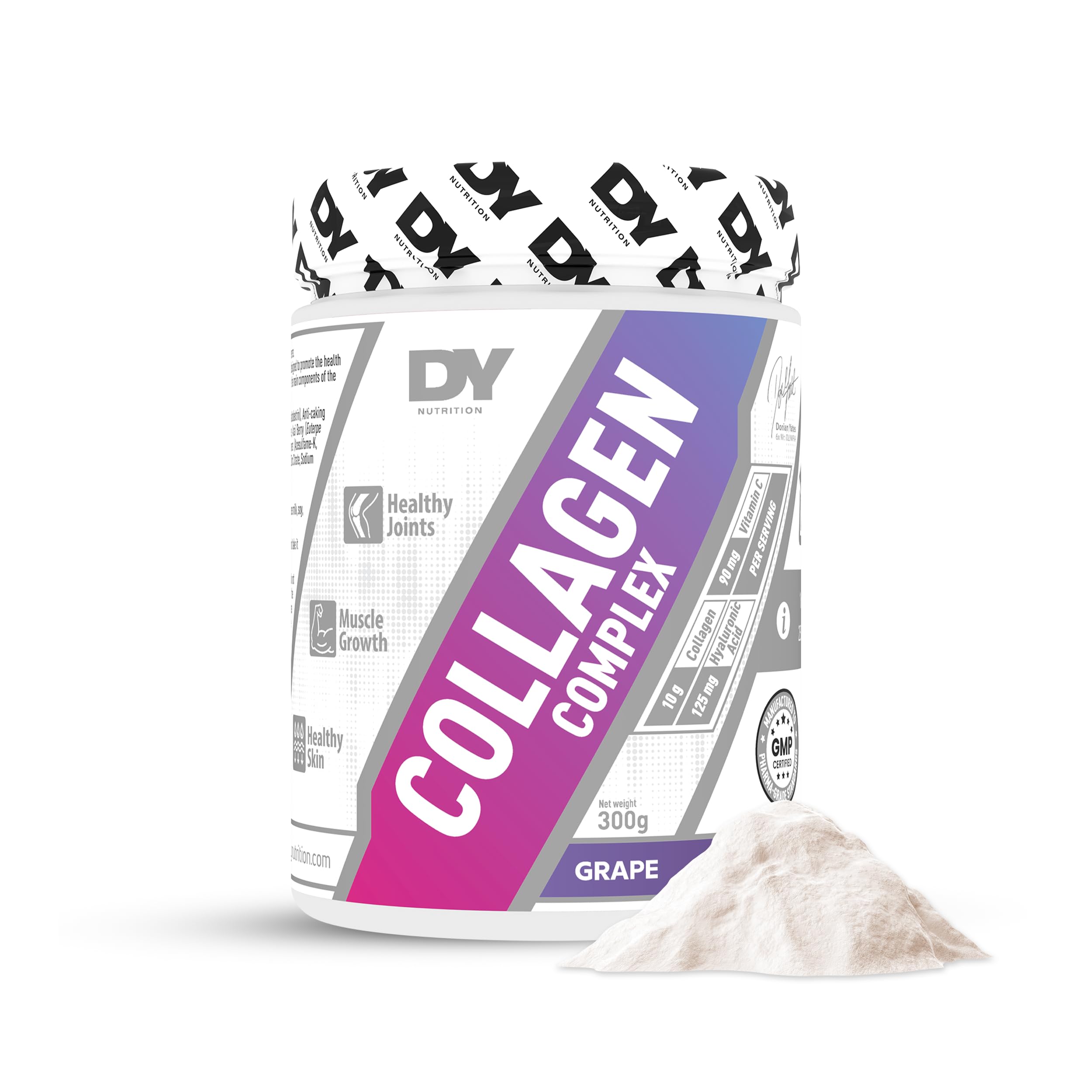 DY Nutrition Collagen Complex 300g - Hydrolyzed Collagen Peptides Powder for Skin, Hair & Nails - Supports Joint Health & Anti-Aging - Unflavored Protein Supplement for Smoothies, Coffee & Baking