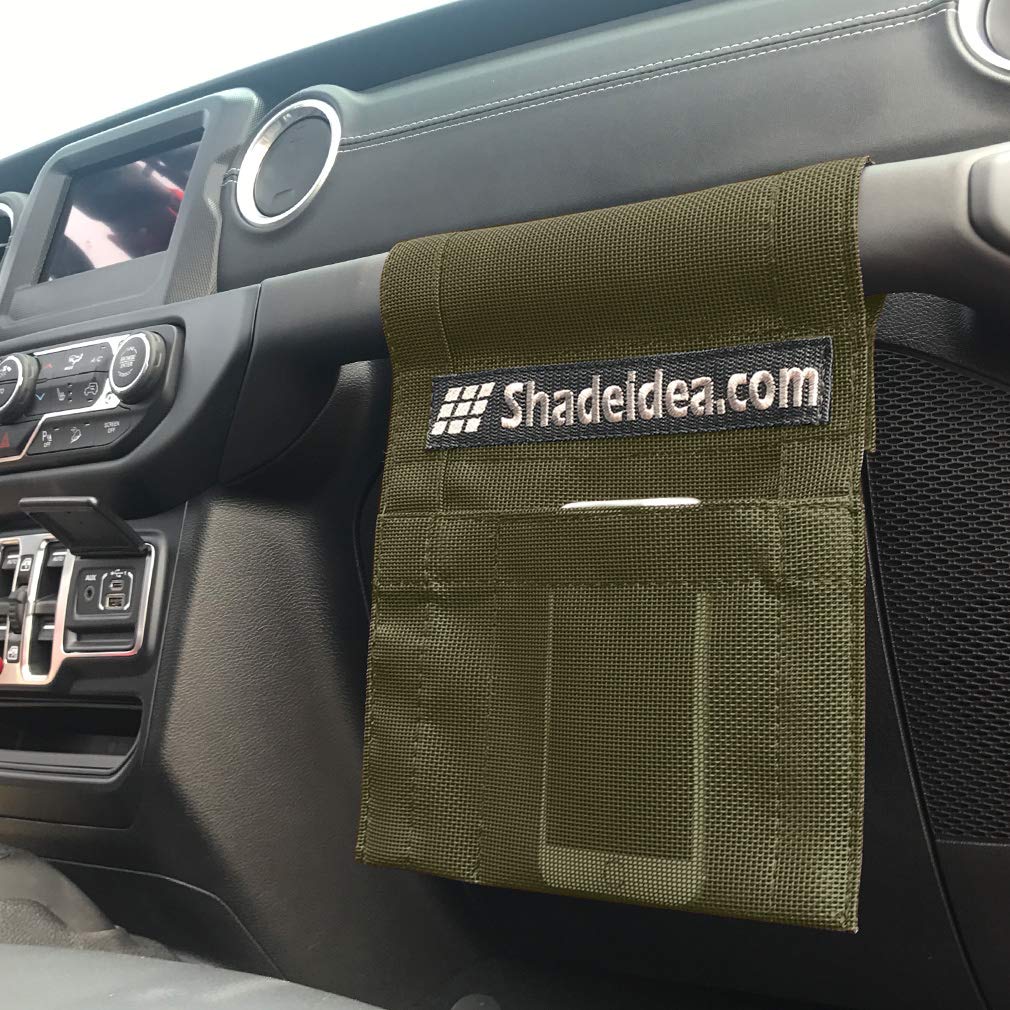 Shadeidea Jeep Wrangler JL (2018-2023) 4-Door Sun Shade Top - Front & Rear Mesh Screen Cover with UV Protection | Tank Green JLU Sunshade | Includes Grab Bag Pouch & 10-Year Warranty | Perfect for Off-Roading, Beach Trips & Summer Driving