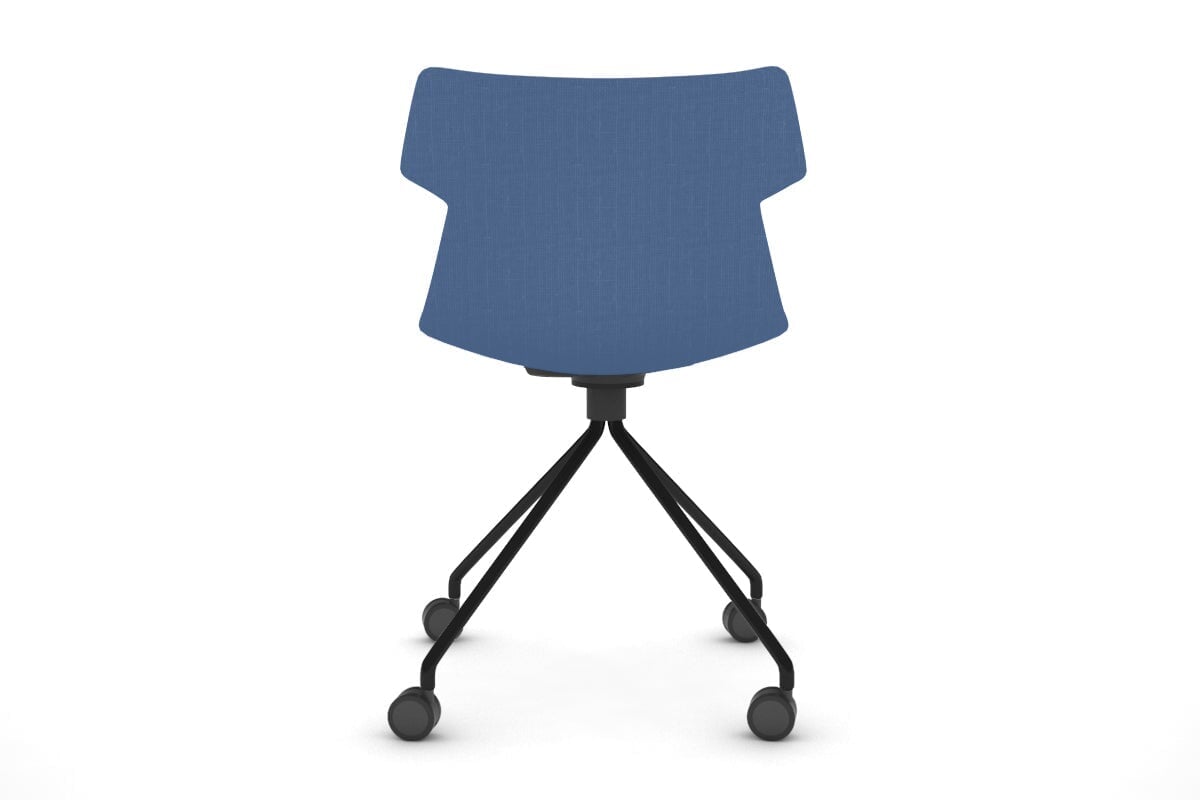 Wave Fabric Visitor Chair with Mobile Base - Lightweight & Durable Office Guest Seating for Reception, Waiting Room, and Conference Areas
