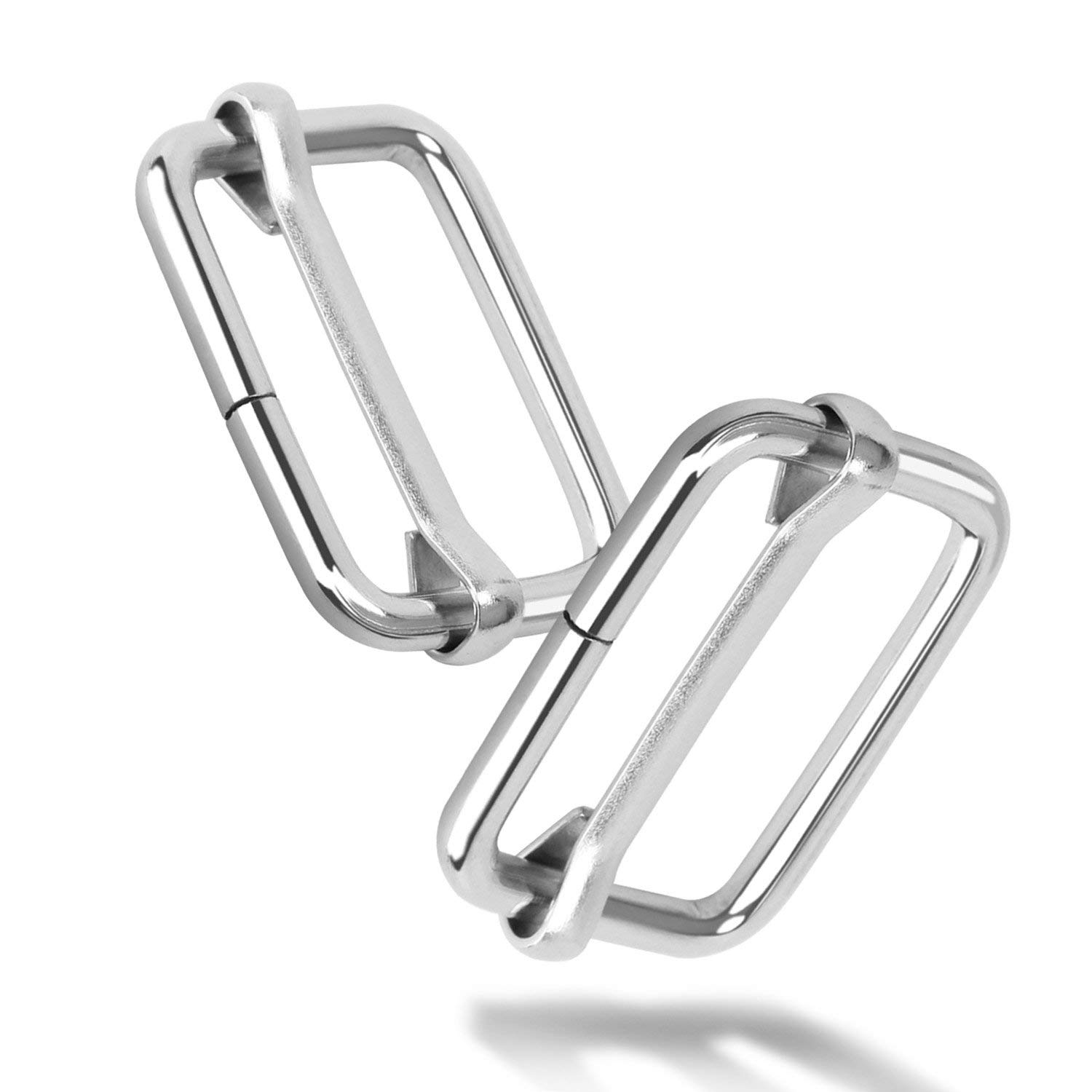 50 Pcs Metal Swivel Snap Keychain Hooks with D Rings & Slide Buckles - Bulk Keychain Accessories for Handbags, Purses, Lanyards, Sewing & DIY Projects | Durable Multi-Purpose Hooks for Keys, ID Badges & Crafting