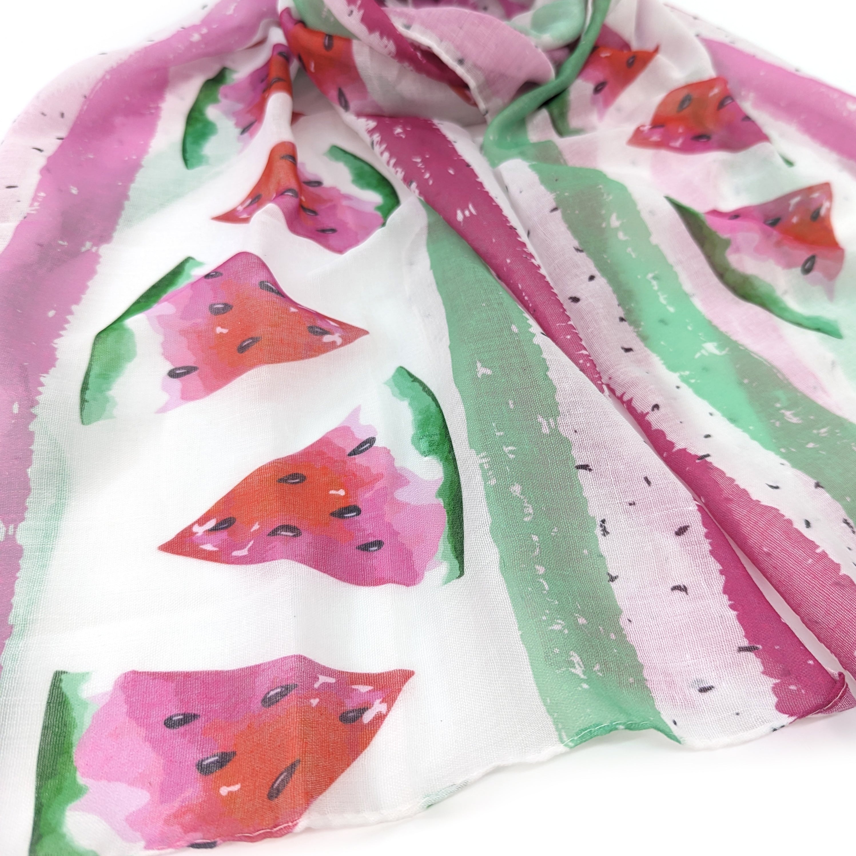 Wanda the Watermelon Scarf - Soft & Stylish Summer Fashion Accessory for Women - Perfect for Beach, Travel, and Outdoor Activities