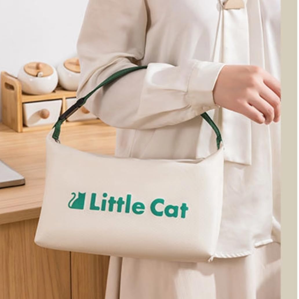 Insulated Lunch Bag for Work - Reusable Bento Cooler Tote for Women & Men - Office Lunch Box with Leakproof Design (Cream White) - Perfect for Meal Prep, Picnics & Commuting