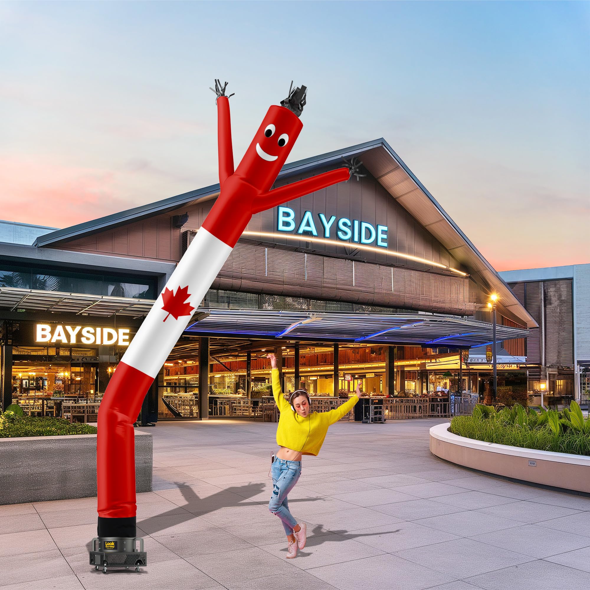 20-Ft American Flag Themed Inflatable Air Dancer Tube Man - Outdoor Advertising & Car Dealership Decoration (Blower Not Included) | Perfect for 4th of July, Grand Openings & Sporting Events