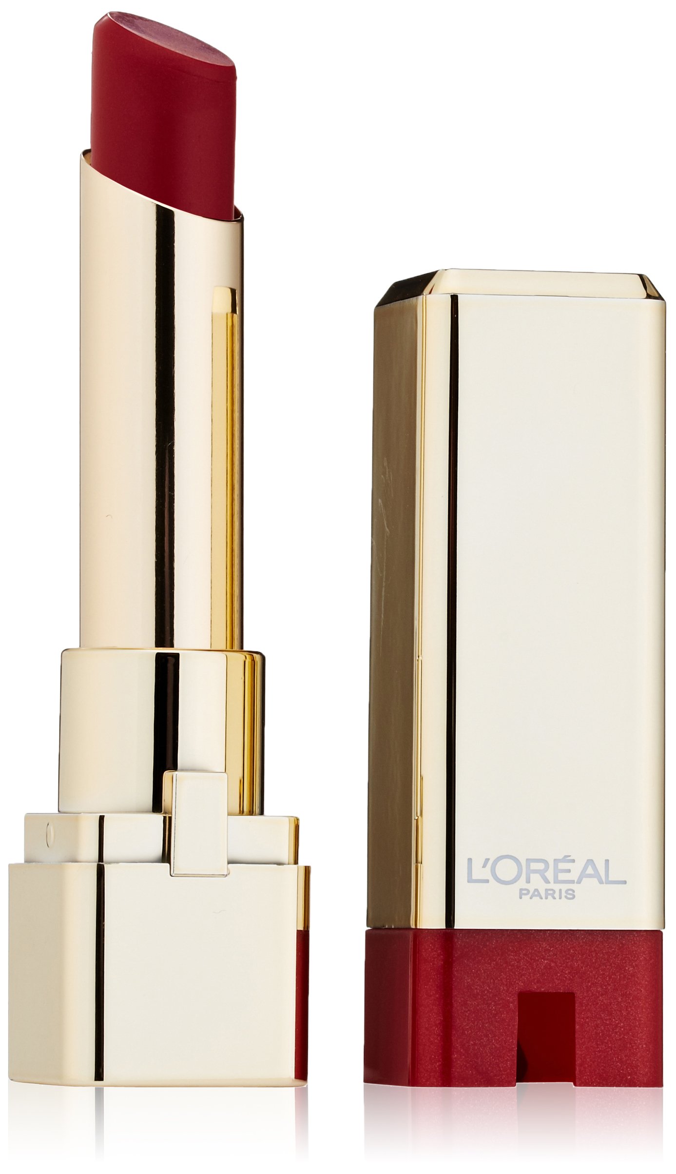 L'Oréal Paris Colour Riche Caresse Lipstick Stick - Cherry Tulle (0.10 oz) | Moisturizing & Long-Lasting Lip Color for Everyday Wear & Special Occasions
