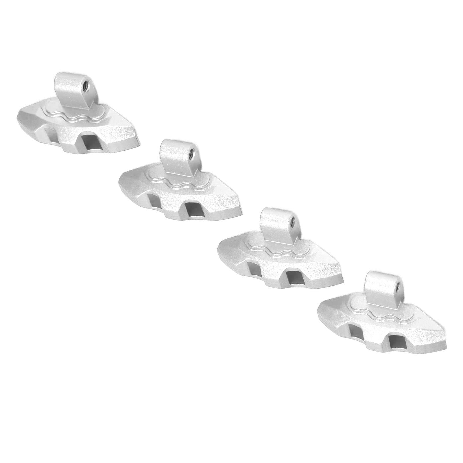 Dilwe 4PCS Aluminum Alloy RC Brake Calipers - Front/Rear Scale Replica Upgrade Parts for 1/7 UDR RC Cars (Silver) | High-Performance Replacement for Off-Road Racing & Crawler Scenes