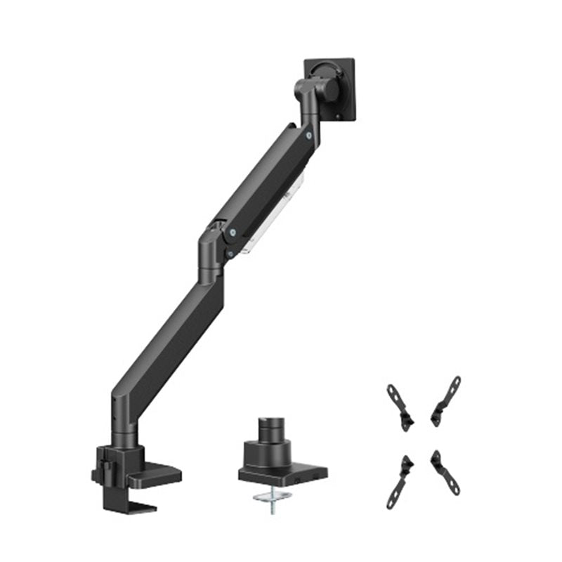Brateck LDT80-C012 Heavy Duty Gas Spring Monitor Arm - Single Monitor Desk Mount for 17 to 57 Inch Screens - Perfect for Home Office, Gaming Setup & Workspace Ergonomics