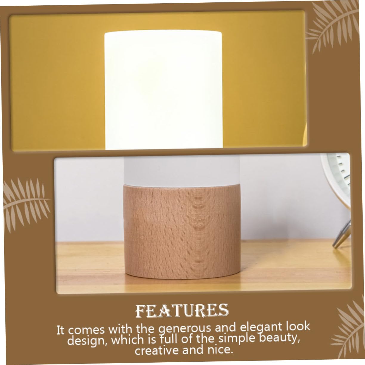 Angoily LED Night Lamp - Solid Wood Dimmable Night Light, Smart Table Lamp for Bedroom, Nursery & Living Room - Perfect for Reading, Relaxing & Nighttime Ambience