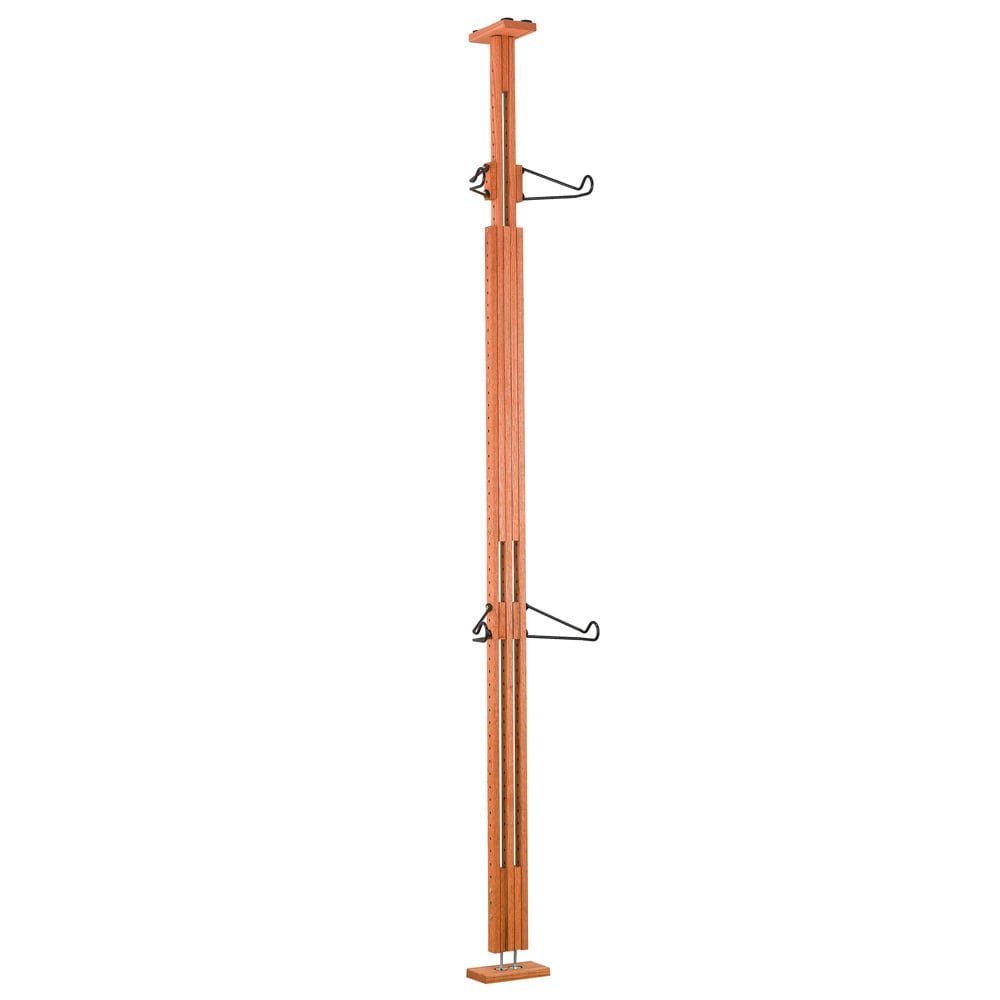 GearUp Oak Floor to Ceiling Bike Rack - Heavy Duty Vertical Bike Storage for Home, Garage & Apartment - Space Saving Bicycle Organizer for Indoor Cycling Enthusiasts