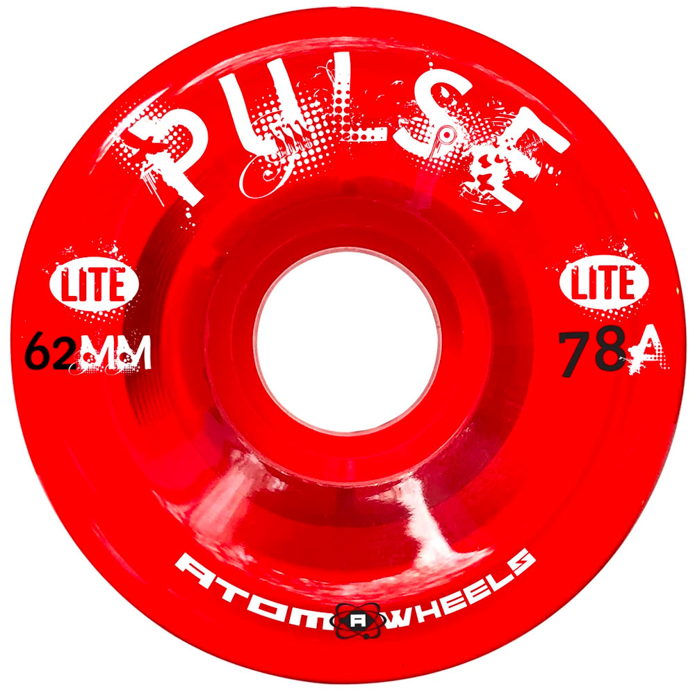 Atom Pulse Lite 62mm Quad Wheels 4-Pack - High Performance Skateboard Wheels for Smooth Riding on Streets & Parks