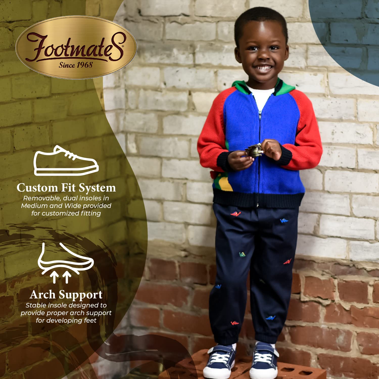 FOOTMATES Baby Boys Jordan Sneakers for Infant Toddler Little Kid - Comfortable Athletic Shoes for Playtime, School & Daily Wear